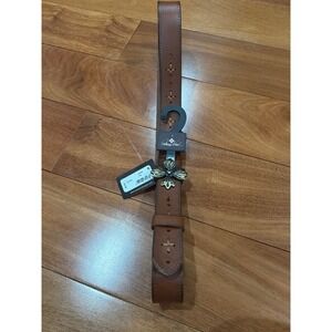 NWT Patricia Nash‎ Astrid Tan Leather Belt Floral Buckle Embroidered B155300 L